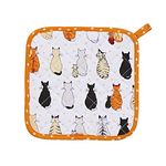 Ulster Weavers - Cat Pot Mat/Pot Holder (21 x 21cm) - 100% Cotton - Cotton Trivet with Cats - Cat Print Pot Mat - For Hot Pan Mat - Trivets for Hot Pans - Cat Kitchen Accessories - Cat Lovers Gifts