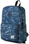 Kids Backpack for School,VASCHY Lightweight Water Resistant Bookbag Casual Daypack for Man/Boys Dinosaurs