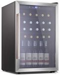 Antarctic Star Beverage Refrigerator Cooler-120 Can Mini Fridge Glass Door for Soda Beer or Wine – Glass Door Small Drink Dispenser Machine Touch Screen for Home, Office or Bar, 4.5cu.ft.…