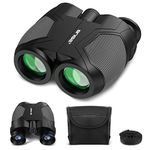 Compact Binoculars for Adults and Kids, 12x25 Small Binoculars with Low Light Vision for Bird Watching, Theater and Concerts, Hunting and Sport Games