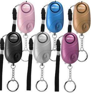 6Pack Personal Alarm Siren Emergency Self Defense Security with LED Lights Safety Alarm for Women Kids and Elders(Multicolored)