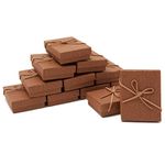 Juvale Cardboard Gift Box Set-12-Piece Jewelry Gift Boxes For Rings, Pendants, Necklaces-Ideal For Anniversaries, Weddings, Birthdays-Brown, 3.6 X 1 X 2.7 Inches