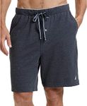 Nautica Men's Soft Knit Elastic Waistband Sleep Lounge Short, Charcoal Heather, Medium