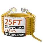 PlugSaf 25ft 12/3 Gauge Outdoor Ext