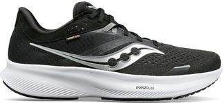 Saucony Men's Ride 16 Sneaker, Black/White, 11 US