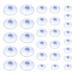 SYEYCW 30 Pcs Window Suction Cups, Suckers for Glass, 20-30-45 mm (3 Sizes) Plastic Sucker Pads Without Hooks, Round Button Suction Cups, Clear Suction Cups for Outdoor, Kitchen Bathroom Window Mirror