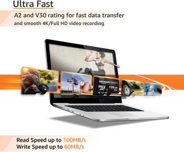Amazon Basics 128GB Micro SDXC Memory Card – High Speed