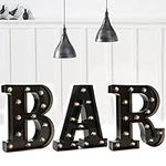 Black Bar Sign, Marquee Light Up Le
