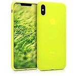 kwmobile Case Compatible with Apple iPhone Xs Max Case - Soft Slim Protective TPU Silicone Cover - Neon Yellow