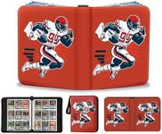 Football Card Binder 900 Pockets - Football Card Binder with Sleeves, Sports Card Binder Collectible Trading Card Albums Organizer Case Fits 900 Cards with 50 Removable Sleeves for Sports Game Cards