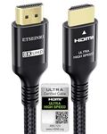 Etseinri 2024 Newest 10K 8K 4K HDMI Cable 1M, Certified 48Gbps Ultra High Speed HDMI® Cable 4K 144Hz 120Hz 8K 60Hz eARC HDCP 2.2&2.3 Dynamic HDR D.olby Atmos Compatible with PS5 X-box HDTV Monitor