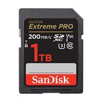 SanDisk 1TB Extreme PRO SDXC UHS-I Memory Card - C10, U3, V30, 4K UHD, SD Card - SDSDXXD-1T00-GN4IN