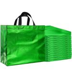 BLEWINDZ 60Pcs Large Gift Bags, Glossy Reusable Gift Bags Green Tote Bags with Handles for Birthday, Bridesmaid, Wedding, Party Favors