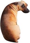 Dog Pillow 3D Simulation Dog Shaped Pillow,27.6" Funny Shiba Inu Dog Plush Pillow Dog Stuffed Animal Pillow Chair Cushion for Home Decor
