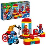 LEGO 10921 DUPLO Super Heroes Marvel Lab with Spiderman, Ironman and Captain America, Set for Toddlers 2+ Year Old