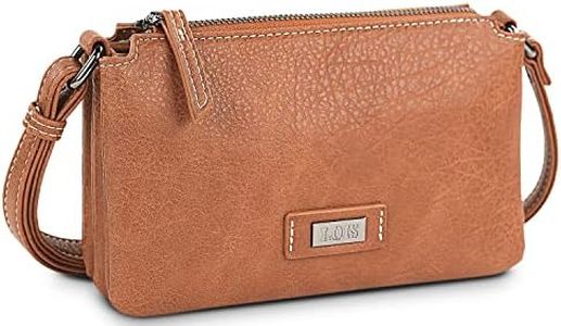Lois - Bolso Bandolera Mujer - Bolso Mujer Pequeño. Bolso Mujer - Bolso Mujer Bandolera de Uso Diario - Bolso Coñac Mujer