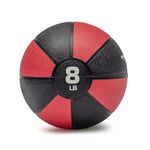 Amazon Basics Workout Fitness Exercise Weighted Medicine Ball - 8 Pounds, Red/Black