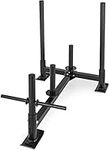 VEVOR 44 x 30.5 x 36inch Fitness Sled Black Weight Training Sled Premium Iron with Black Powder Coat Speed Training Sled for Athletic Exercise and Speed Improvement