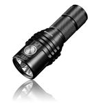 IMALENT MS03 Brightest EDC Torch 13 000lumens, Small Tactical Flashlight Uses 3 Pcs CREE XHP70.2 LEDs, Lightweight Rechargeable Pocket Flashlight for Police Duty and Walking Your Dog(Cool White)