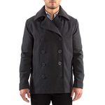 alpine swiss Mason Mens Wool Blend Classic Pea Coat Gray XL