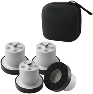 Jack Puck for Rivan R1s R1t - Tesmirror Lifting Jack Pads Compatible with Rivian R1t R1s Accessories Floor Jack Lifting Magnetic Jack Puck for R1S/R1T 4 Packs with Zippered Case 4 Gen - Silver