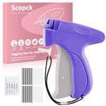 Stitchy Gun for Clothes - Handheld Stitch Gun Quick Clothing Fixer - Micro Mini Stitch Tagging Gun - Includes 6 Needle, 1000 Black Fasteners & 1000 White Fasteners (Purple)