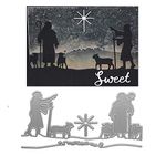 Metal Herdsmen Cutting Dies, Father Day Dies Animals Christmas Man Woman Die Cuts Embossing Stencils Template Mould for Card Scrapbooking and DIY Craft Album Paper Card Decor