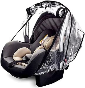 Universal Car Seat Rain Cover Baby Carrier Raincover - EVA Car Seat Weather Shield with Quick-Access Zipper Door and Side Ventilation, Windproof and Waterproof Car Seat Cover for Maxi COSI and More
