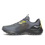 Saucony Men's Aura Tr Sneaker, Carbon/Oak, 9 Wide