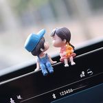 wolpin Plastic Car Decor For Car Dashboard Love Couple Car Interior Decoration Accessories Decorative Fantasy Showpiece For Desk Decoration,Cute Couple,Pack Of 1,5 Centimeters,3 Cm,5 Cm