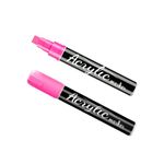 Beager 2Pack 10mm Pink Jumbo Felt Tip Acrylic Color Paint Marker Pens Set for Jeans Shoes Cups Bags Fabric Nail Murals Posters Art Journals Tagging Glass Drawing Walls Brick Garden