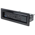 StarTech.com Conference Table Box for AV Connectivity & Power/Charging - 4K HDMI output with HDMI, DP, & VGA Inputs, GbE, Audio - Charging Station w/ 2x USB-A & 1x CE Certified UK Plug (KITBXAVHDPUK)