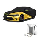 SaSupfe Waterproof Car Cover for Dodge Charger All-Weather Protection, Hail, UV, and Dust Resistant,with Zipper Door