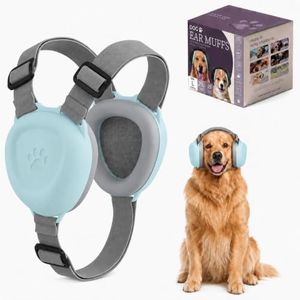 Dog Ear Muffs Noise Protection, 29dB NRR Noise Cancelling Headphones | Ear Covers for Hearing Protection, Upgraded Calming Earmuffs for Fireworks, Thunder, Grooming, Travel and Noise Sensitivity