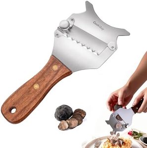 Cook Guy Premium Stainless Steel Truffle and Cheese Slicer with Adjustable Blade and Elegant Rosewood Handle, Versatile Chocolate Shaver and Wavy Blade Dessert Knife for Essential Kitchen Use