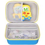 Aproca Hard Storage Travel Case for Leapfrog Fridge Phonics Magnetic Letter Set (Blue-yellow zipper)