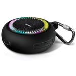 Portable Bluetooth Speaker Wireless - Small Shower Speaker Waterproof with Clip - Powerful Bass and Louder Volume - Colorful Lights and Lightweight with TWS Pairing - Black