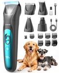 oneisall Dog Clippers & Paw Trimmer 4 in 1 Grooming Kit, Dog Grooming Clippers with LED Light for Full-Body Grooming, Cordless Silent Pet Shaver for Dogs Cats
