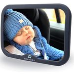 Venture Baby Car Mirror: 100% Shatterproof for baby Car Seats. Easily adjust angles with 360° rotation, ensuring a crystal-clear view of your baby while driving.