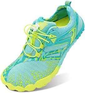 Trail Running Shoes Men Womens Hiking Water Shoes for Outdoor Sports Green M US (Women 9 Men 7)=EU40