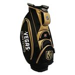 Team Golf NHL Las Vegas Golden Knights Victory Cart Bag, 10-Way Top with Integrated Dual Handle & External Putter Well, Cooler Pocket, Padded Strap, Umbrella Holder & Removable Rain Hood