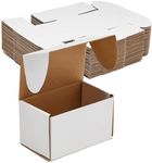 Juvale Set of 50 White Corrugated Mailer Boxes, Packaging Boxes for Small Business, Easy Assembly with Folding Lids, Subscription Boxes, Retail, and Ecommerce Shipping Supplies, 5 x 3 x 3 Inches