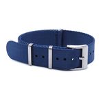 WAMD Seat Belt Smooth Nylon Fabric NATO Watch Straps/Bands - Choice of Colour & Width (Blue, 22 mm)