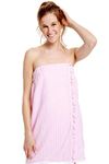 Seersucker Spa Wrap - pink -