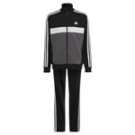 adidas Unisex Kids Essentials 3-Stripes Tiberio Track Suit, Black/Grey Five/Grey One/White, 15-16 Years