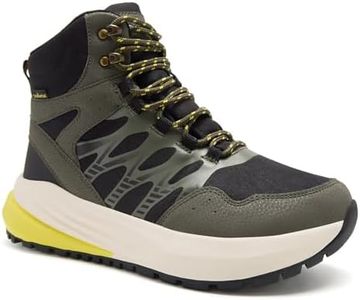 Men's Orthopedic Wide Toe Box Backpacking Trail Boots: Plantar Fasciitis Hammer Toes High Arch Supportive Neuropathy Heel Spur Walking Shoes, Slip Resistant Exercise Stylish Ankle Boots Green Size 10