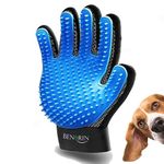 BENGRIN Pet Grooming Glove for Dogs & Cats – Gentle Deshedding Brush, Hair Remover Mitt, Enhanced Five-Finger Design, Easy to Clean, Massaging Glove for Long & Short Fur, Perfect for Pets