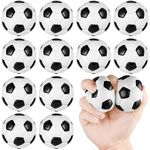 Ainiv 12pcs Squeeze Stress Balls, Sports Balls Party Favors, Sensory Stress Ball for Kids and Adults, Hand Exercise Stress Relief Balls, Squeeze Toys for Anxiety, Fidget,Tension, Manage Anger-Football