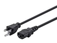 Monoprice 105280 10ft 18AWG Power Cord Cable w/ 3 Conductor PC Power Connector Socket, 10A (NEMA 5-15P to IEC-320-C13)