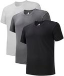 DAVID ARCHY Men's Vests Undershirts with Ultimate Soft Multiple Pack Short Sleeve Underwear Vests, Black*1+light Grey*1+white*1 (Micro Modal)-c, XXL